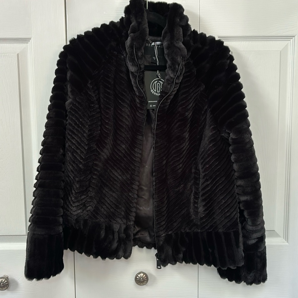 Bernardo Faux Fur Jacket medium